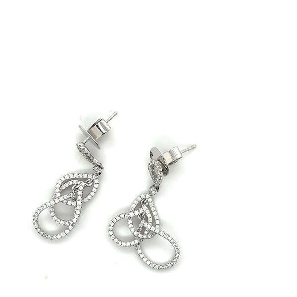 18kwg tear drop ringlet earrings