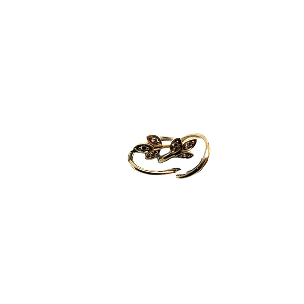 14kyg twisting vine pair of earrings