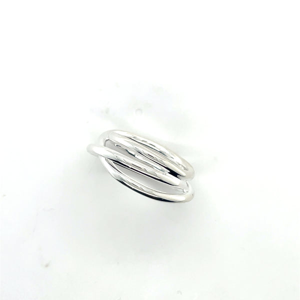 Sterling Triple Weave Band Finger ring