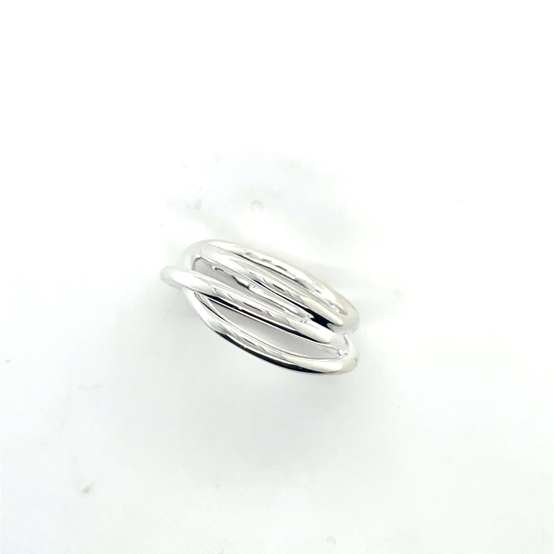 Sterling Triple Weave Band Finger ring