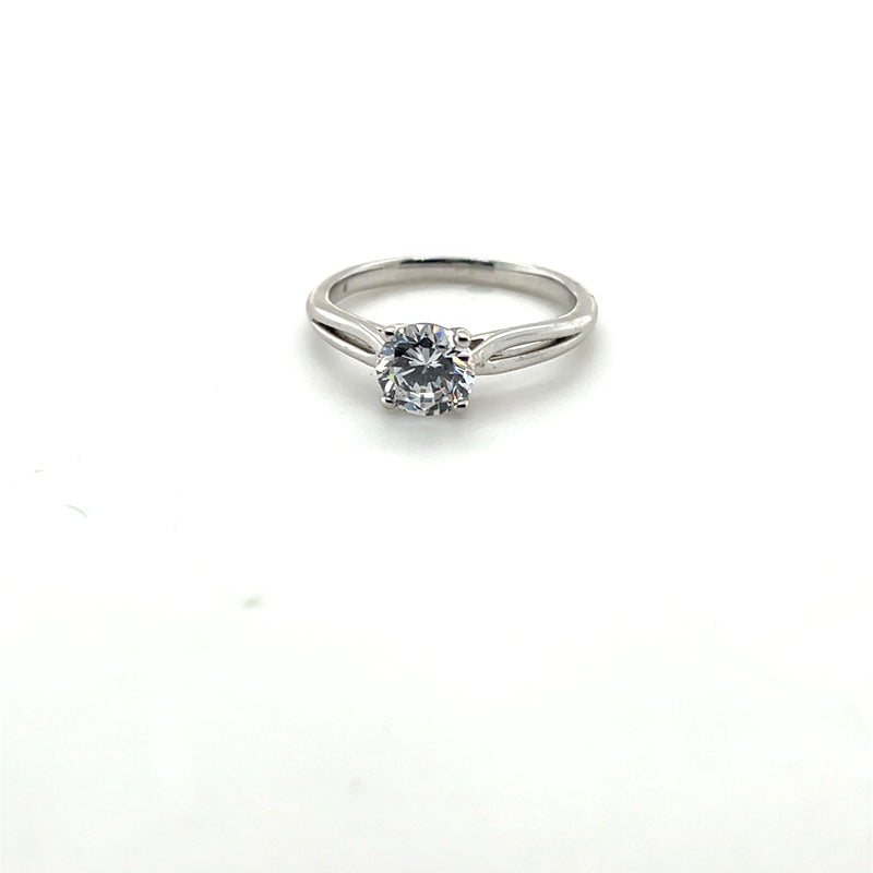 14kwg Split Shank Open Leaf Ring