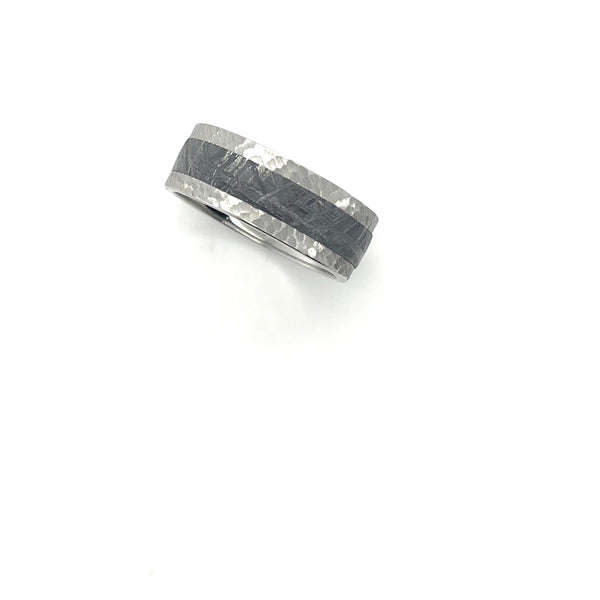 8mm Cobalt Hammered Band