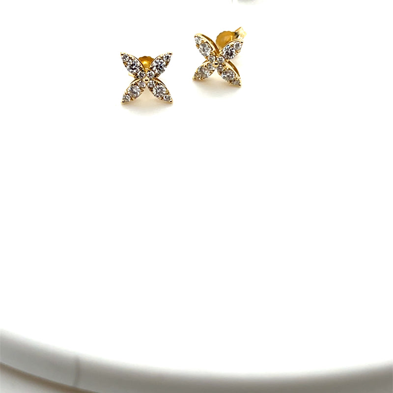 14kyg Dia Flow Stud Earrings