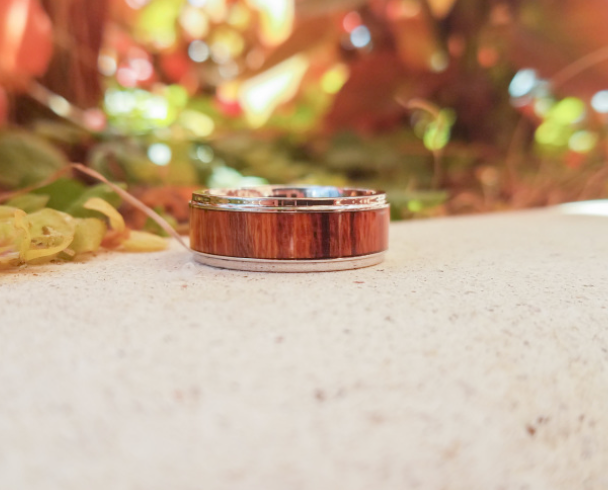 Cobalt Men's Band with Desert Iron Wood