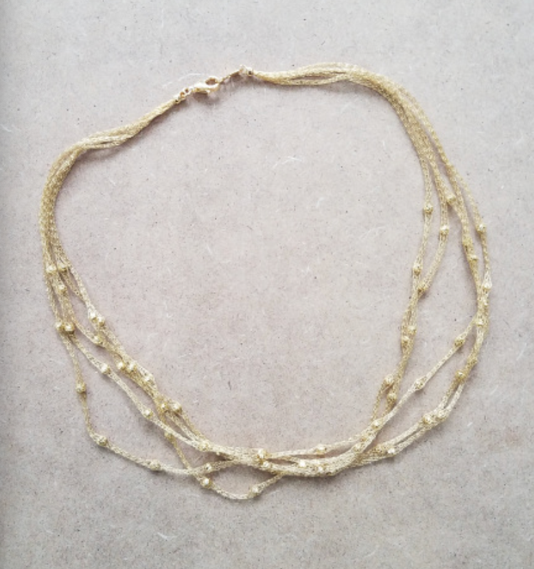 Yellow 5-Strand Necklace
