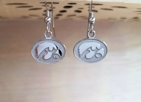 University of Iowa X-Small Tigerhawk Logo Drop Earrings